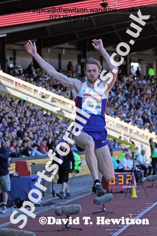 Chris Tomlinson (GB) mens long jump, IAAF Diamond League, Birmingham. Photo: David T. Hewitson/Sports for All Pics